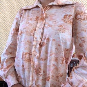 70s vintage lounge sleeve top ⛓